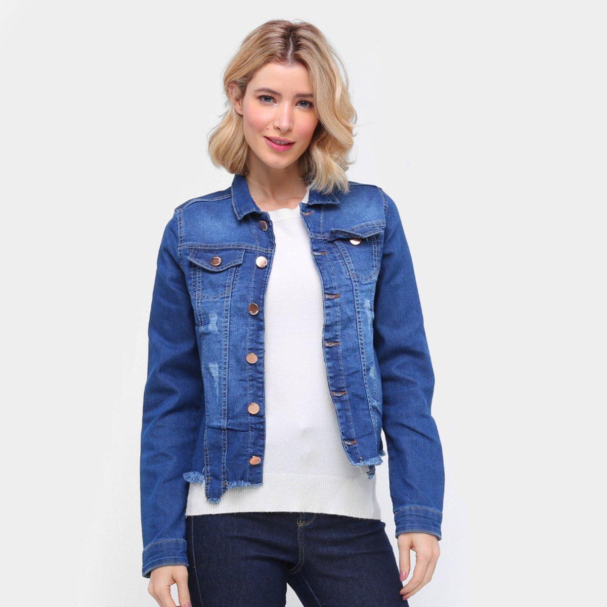 jaqueta jeans estonada