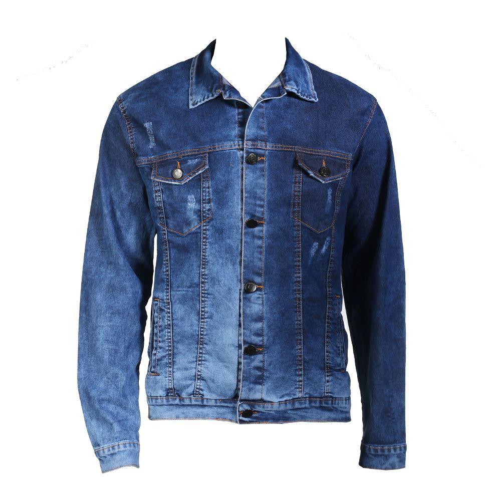 jaqueta jeans lavado masculina