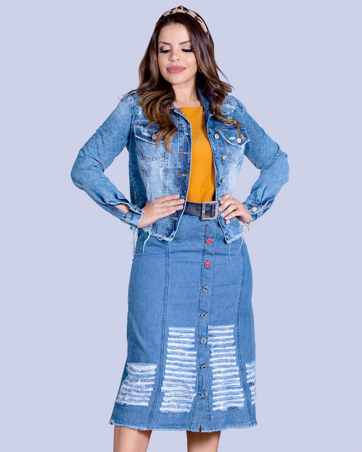 moda com jaqueta jeans