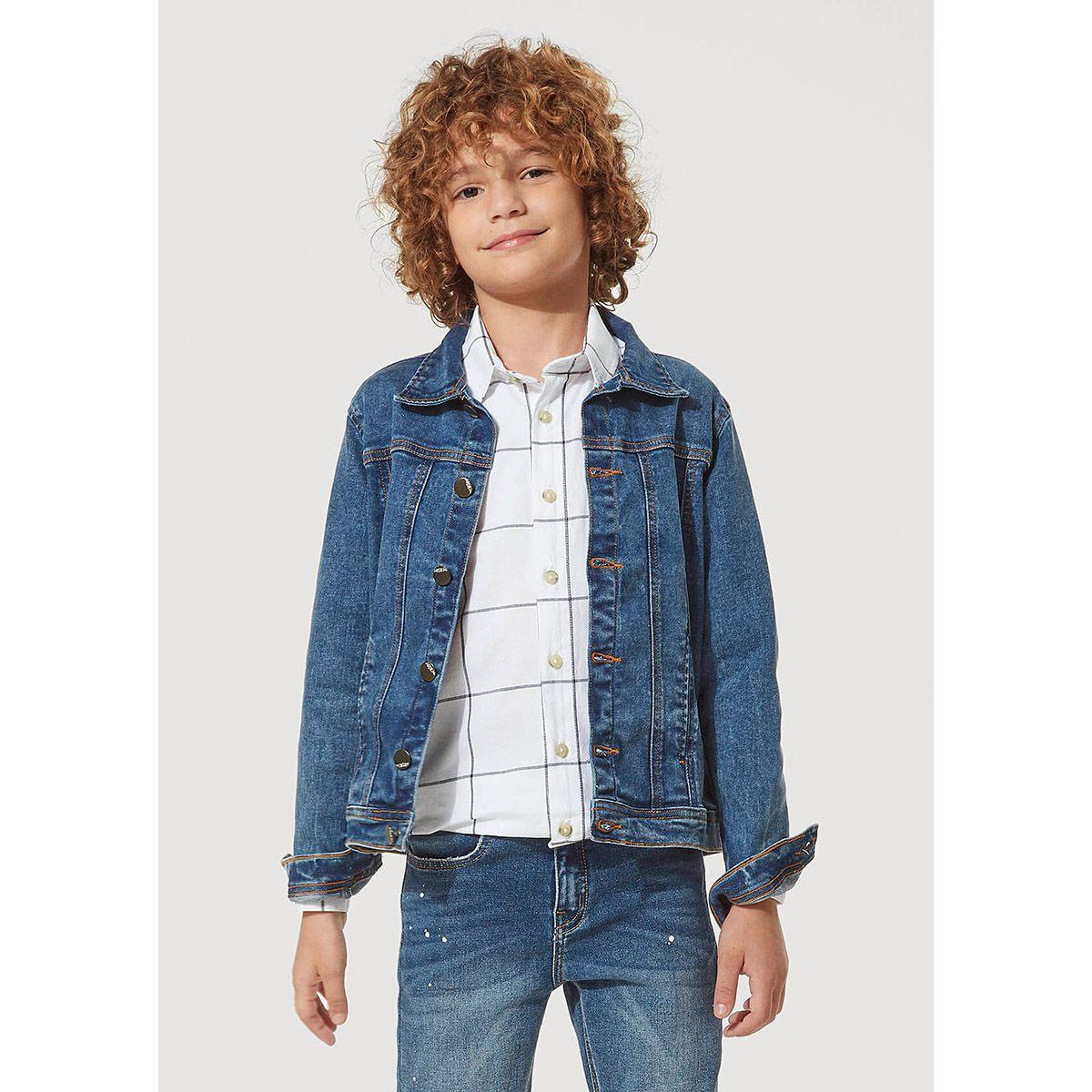 jaquetinha jeans infantil