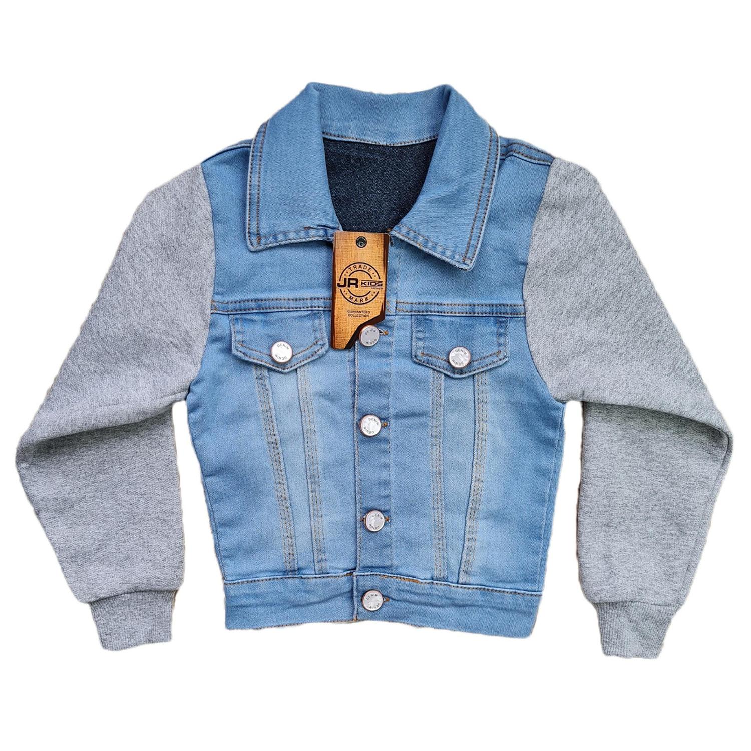 Jaqueta Jeans Manga Moletom Jaqueta Jeans Manga Moletom E Capuz - Main Image