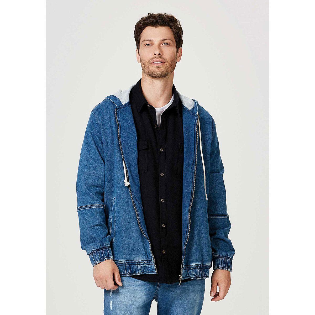 jaqueta jeans masculina hering