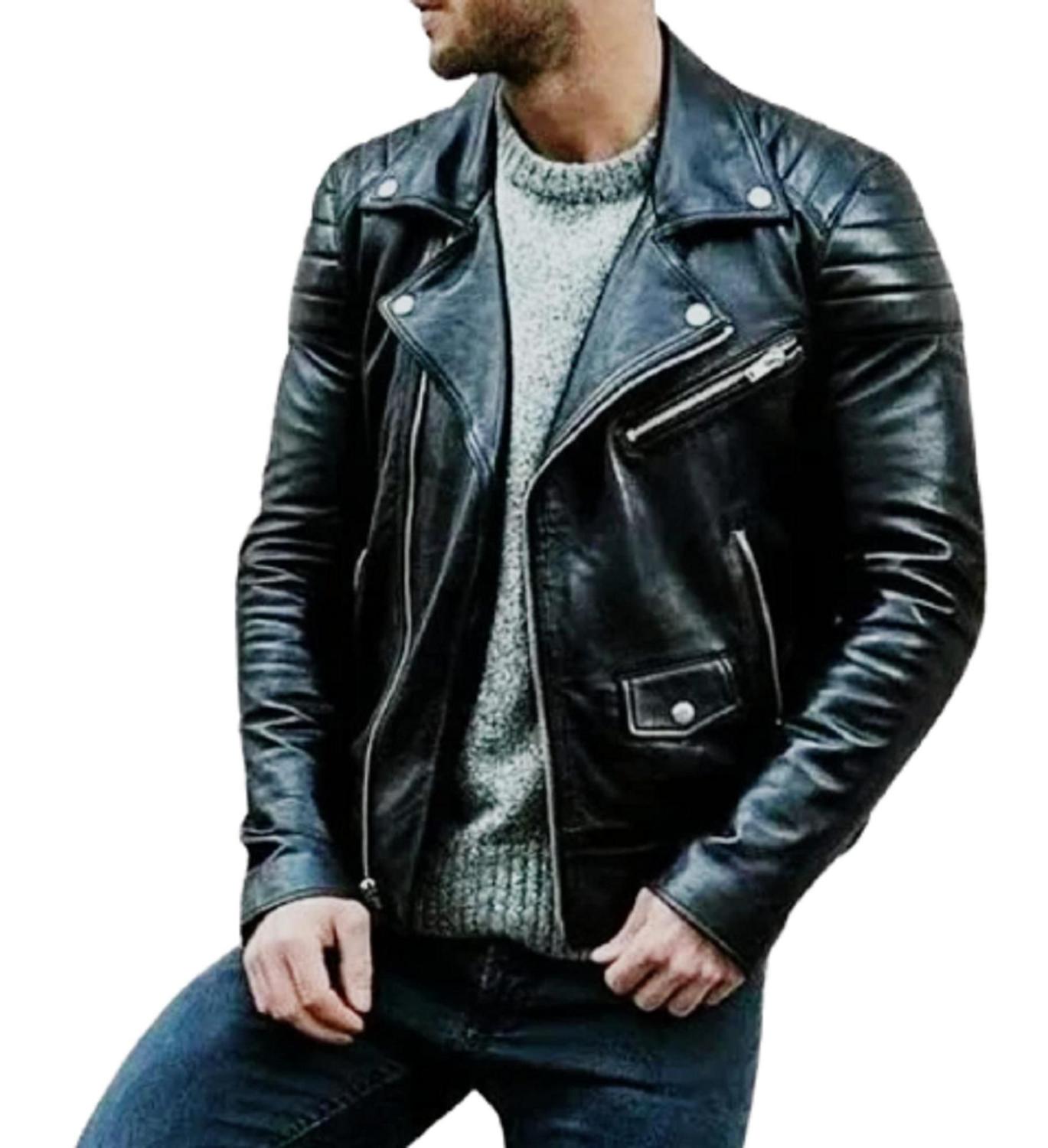 Jaqueta de couro hotsell legitimo motoqueiro masculina