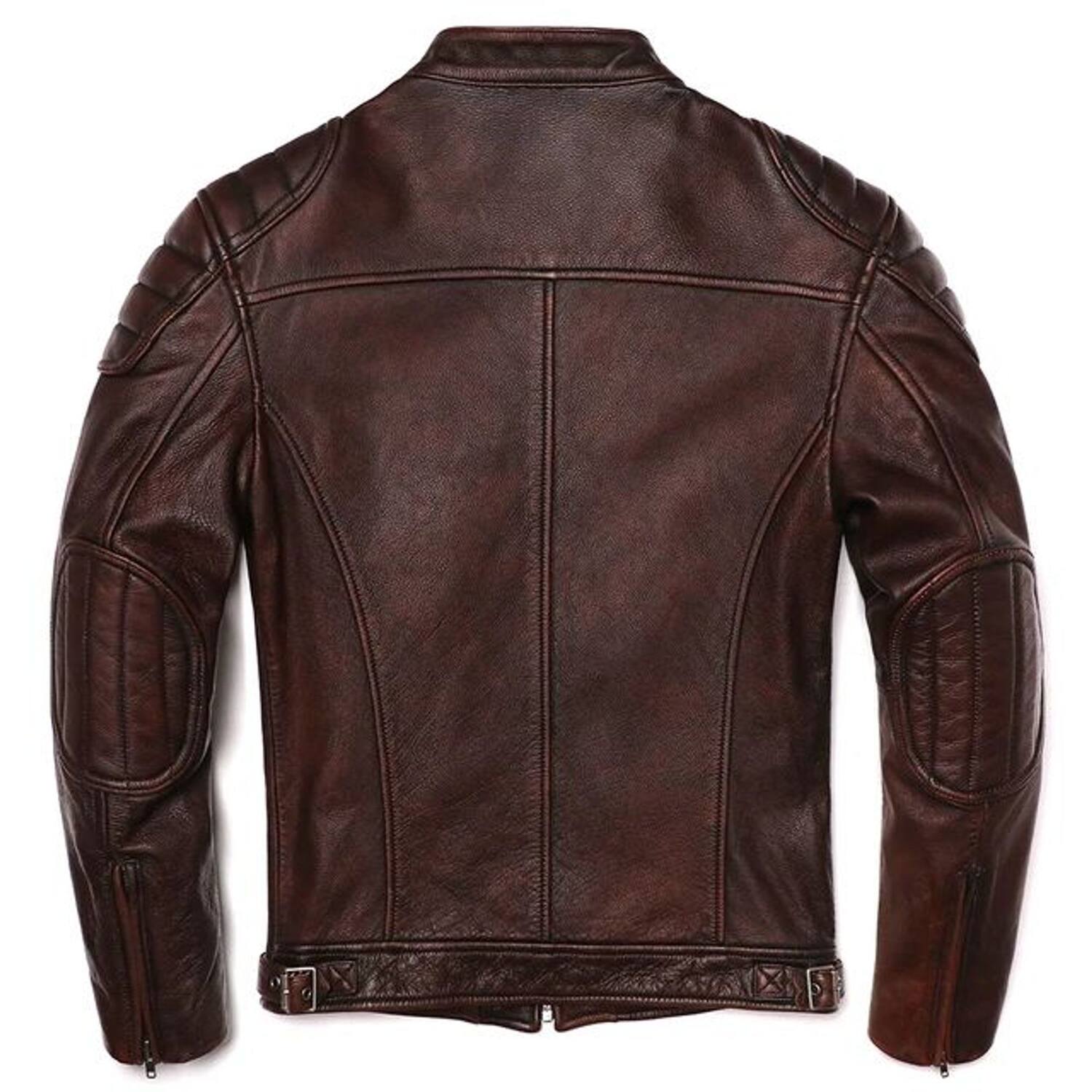Jaqueta Verdadeira Jaqueta Masculina De Couro 100% Verdadeiro Premium