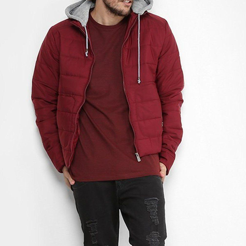 puffer vest with moletom com capuz