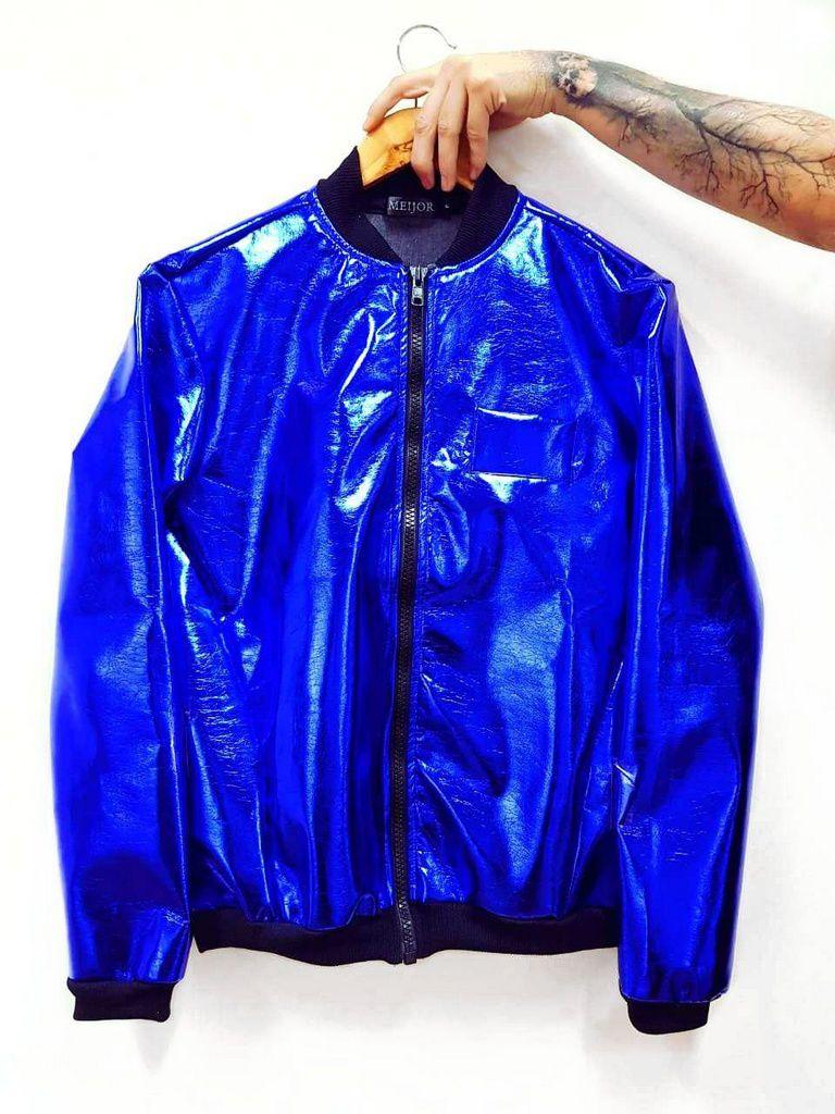 jaqueta masculina metalizada