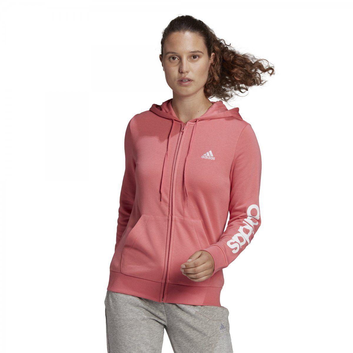 adidas fleece zip up moletom com capuz