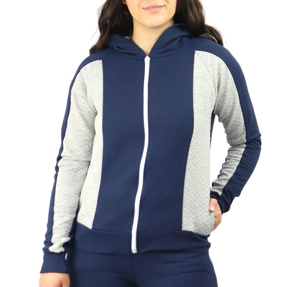 jaqueta flanelada feminina