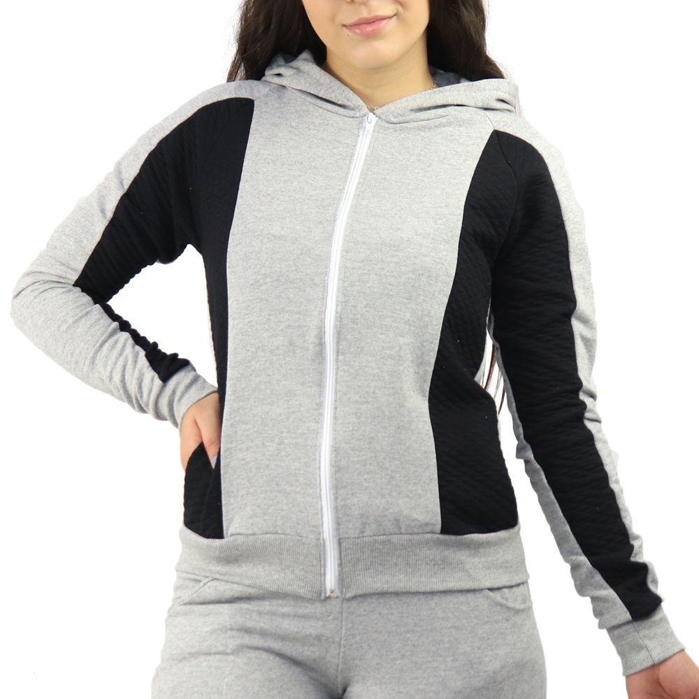 jaqueta flanelada feminina