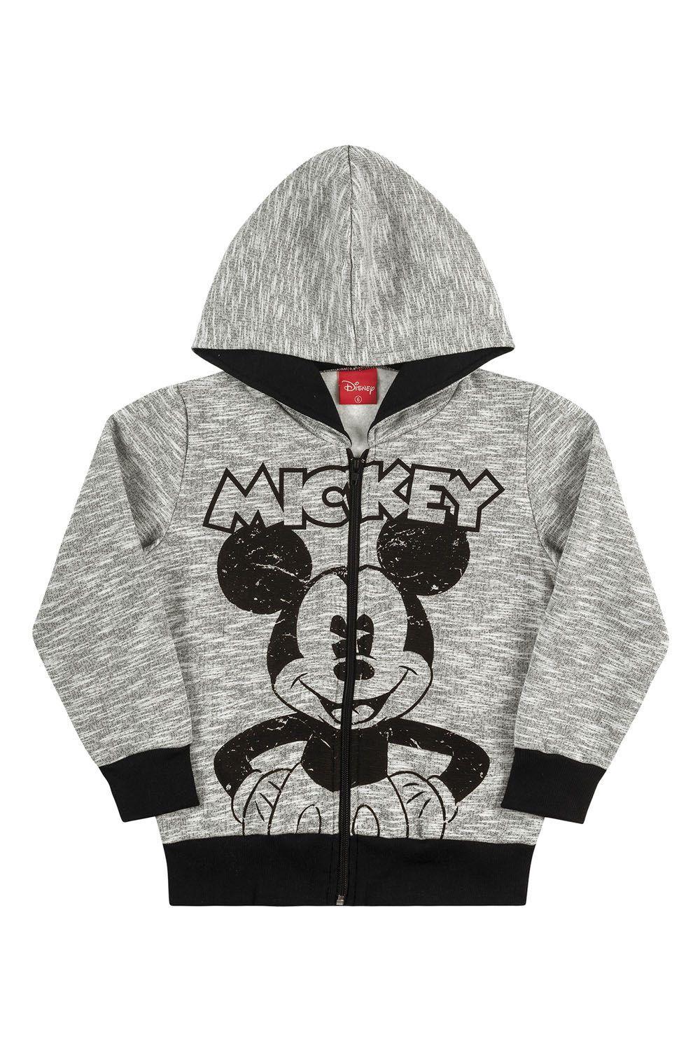 mickey zip up moletom com capuz