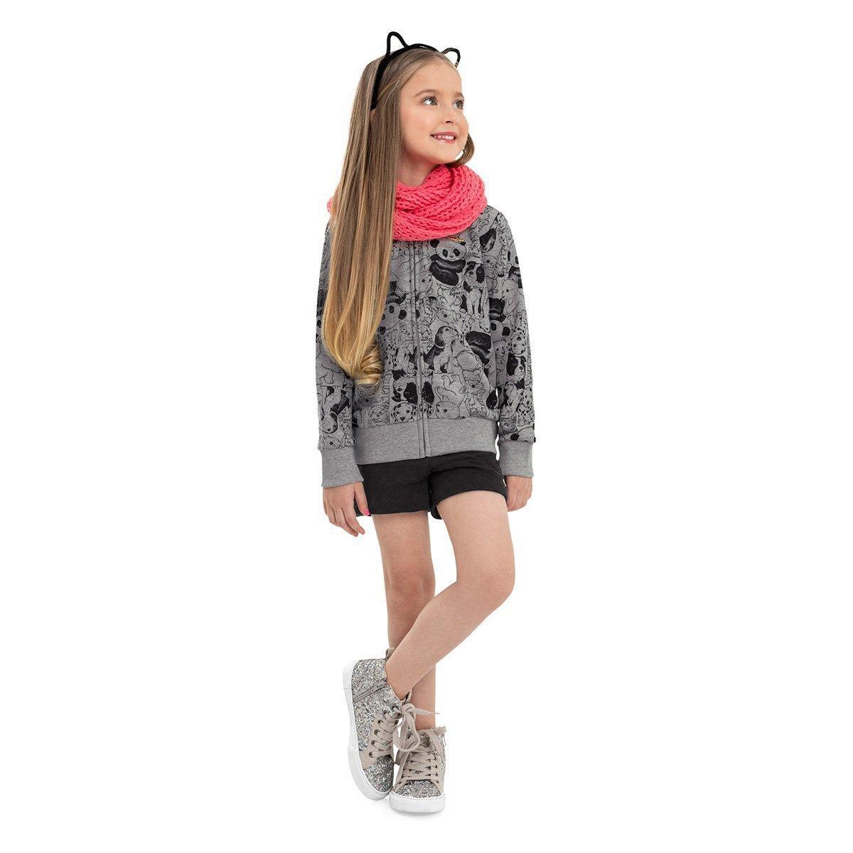 kids panda moletom com capuz