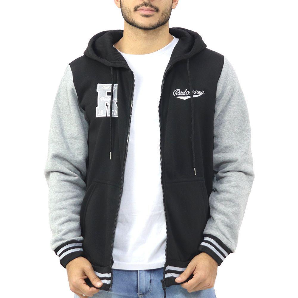 men's college moletom com capuzs