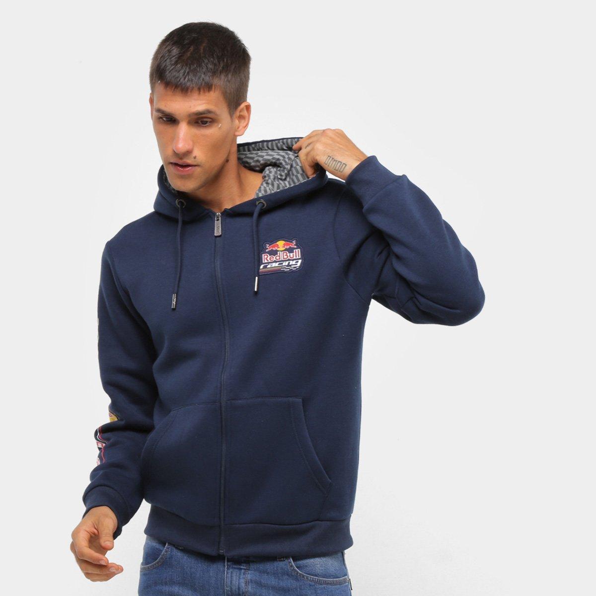 jaqueta red bull couro