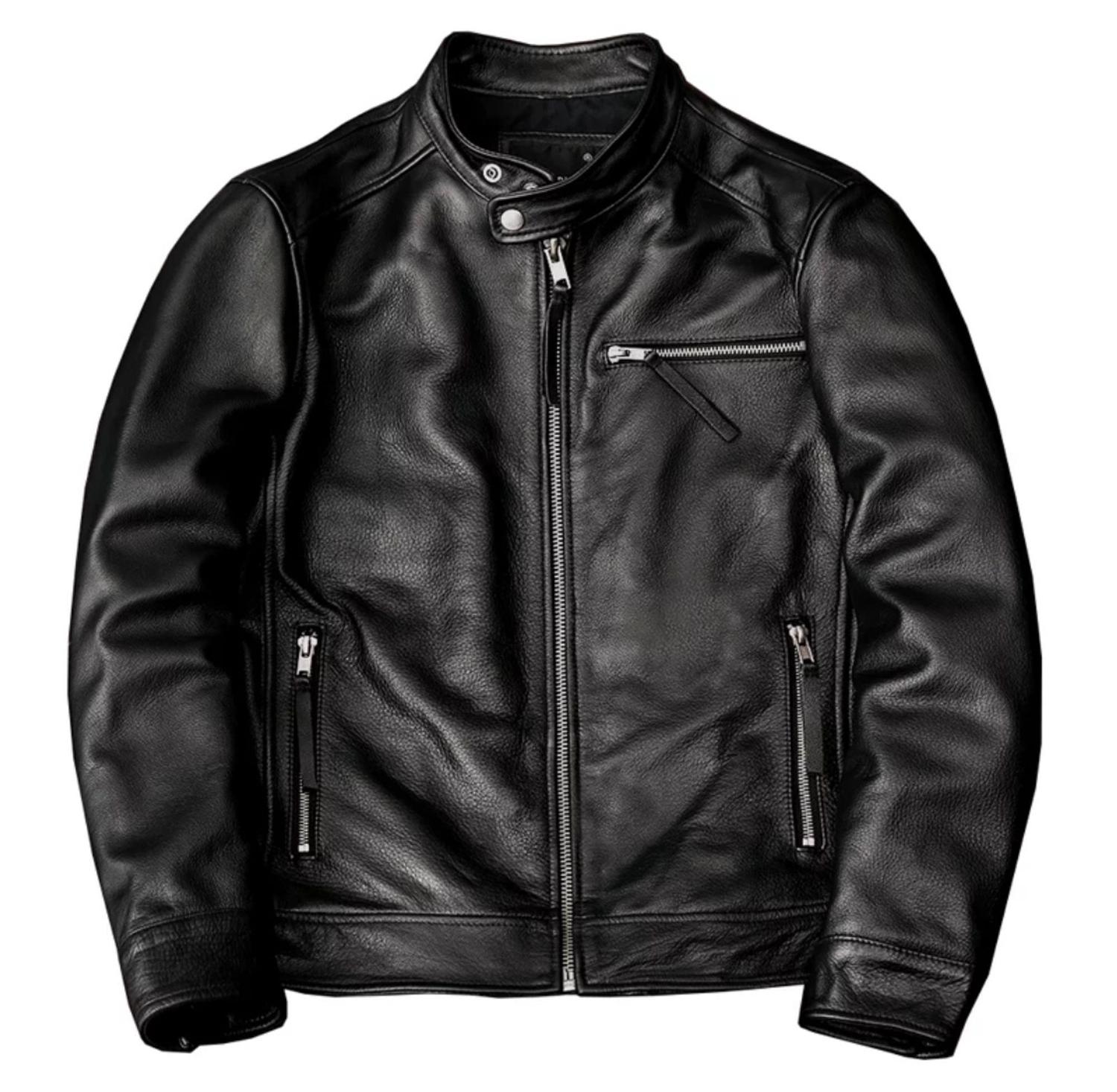 Jaqueta de best sale couro motoqueiro impermeavel