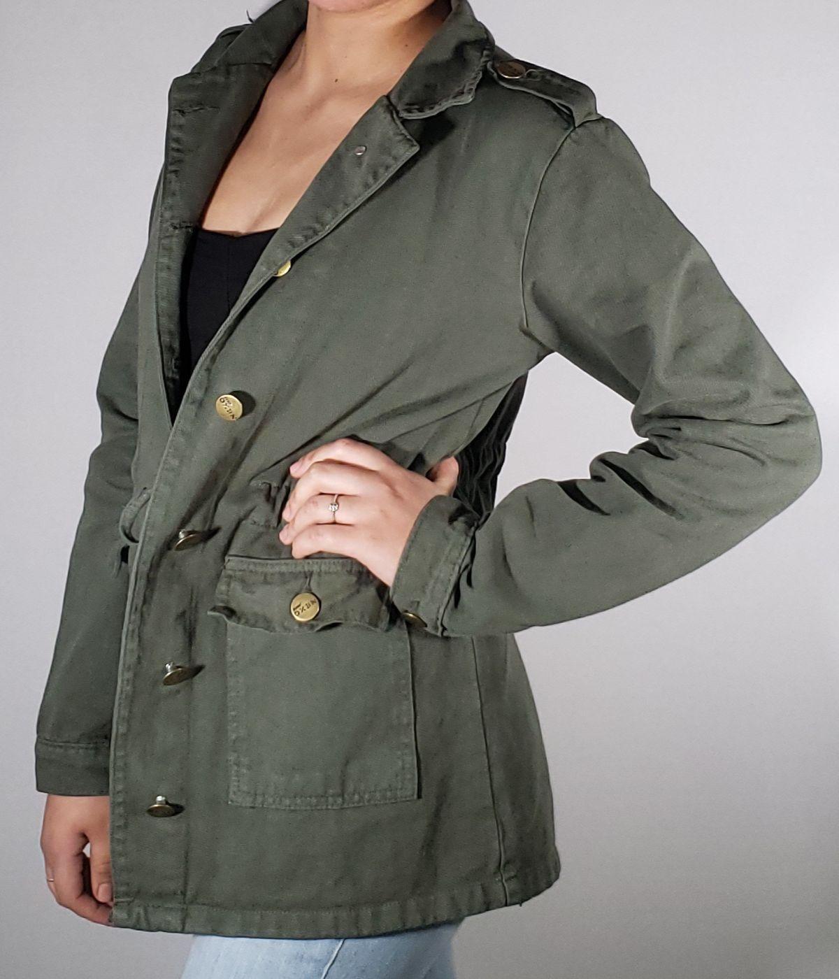 jaqueta parka militar feminina