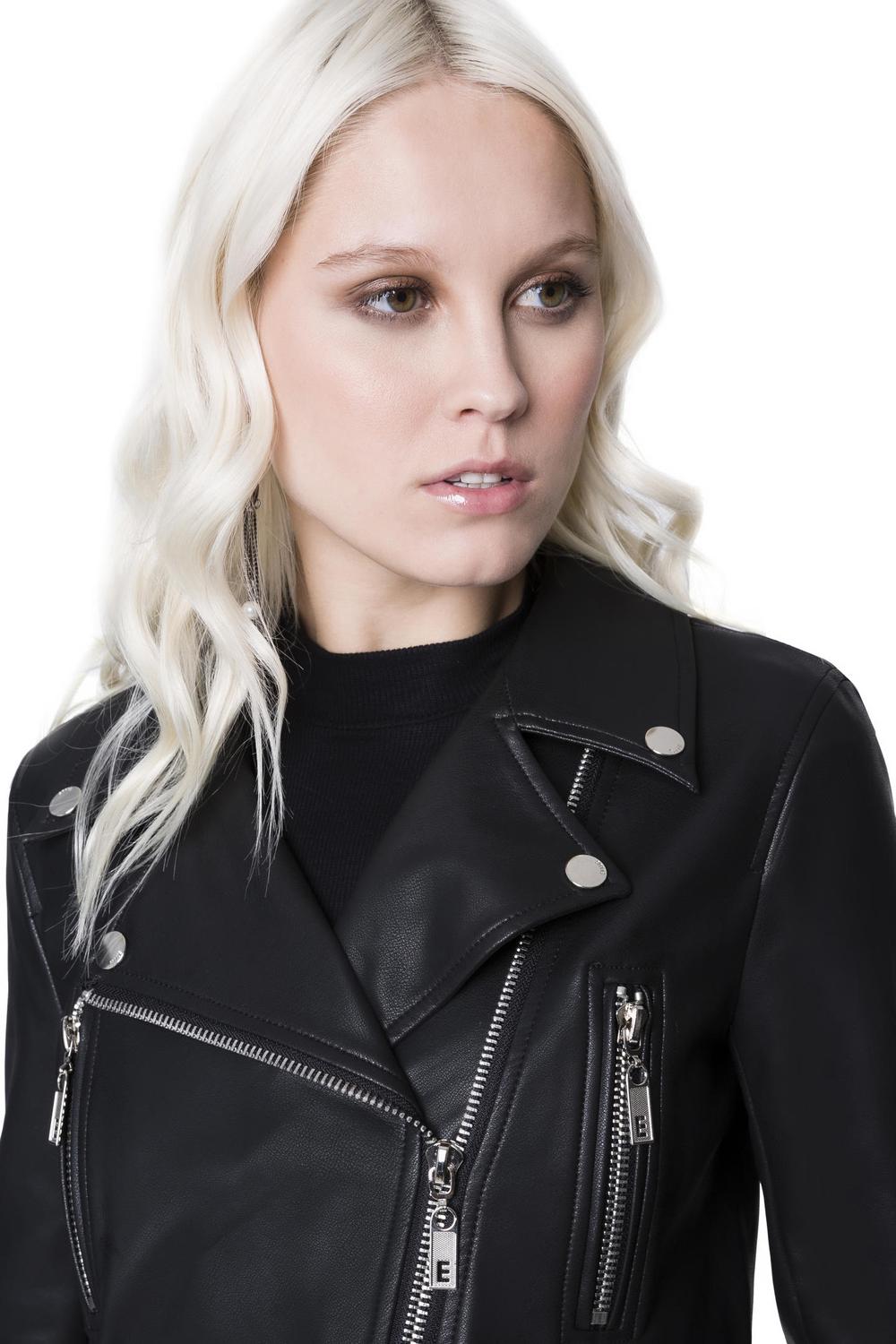 jaqueta ellus leather denim feminina