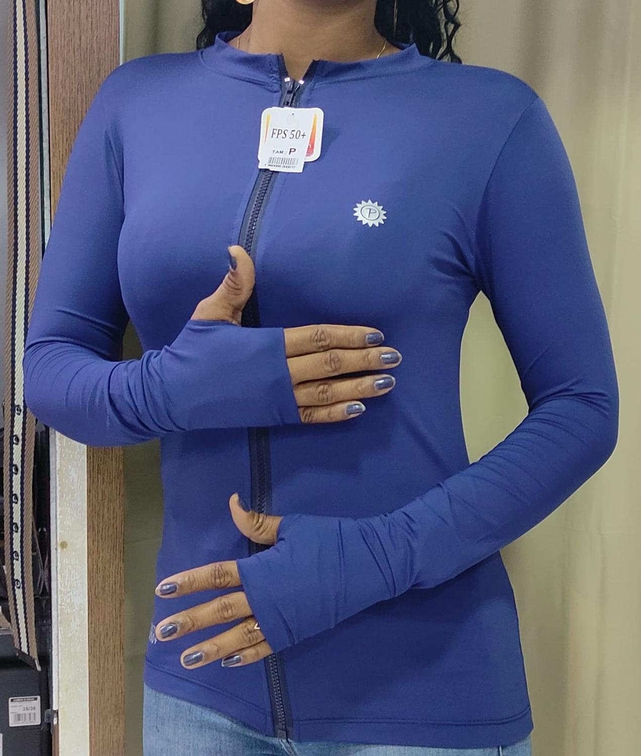 camisa termica com ziper