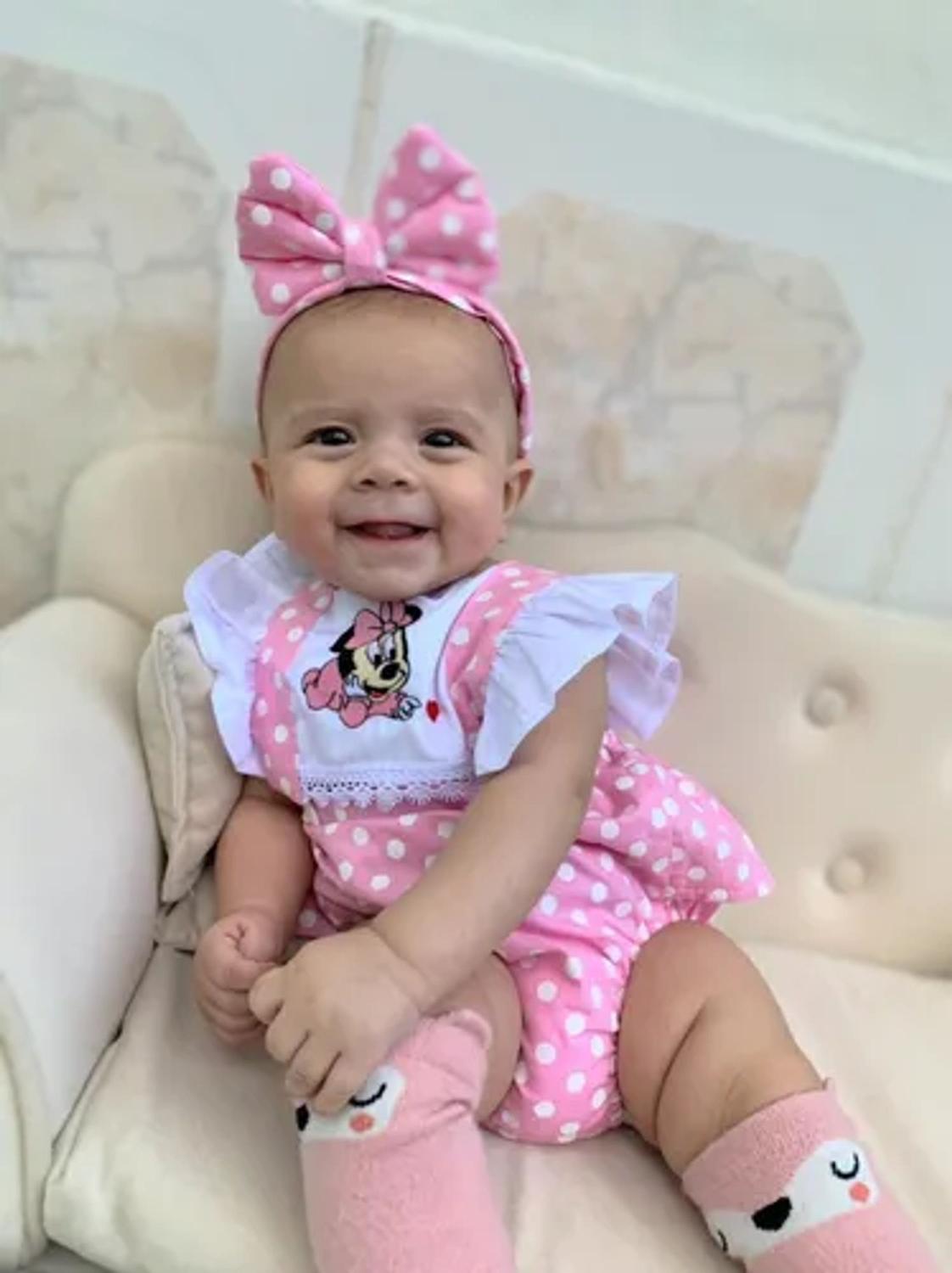 Jardineira Body Romper Bebe Minnie Rosa Circo Dg Baby Kids Moda Infantil Magazine Luiza