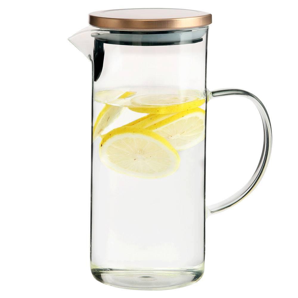 Jarra de Vidro com Tampa para Agua ou Suco 1,3 Litros - Carisma - Jarra ...