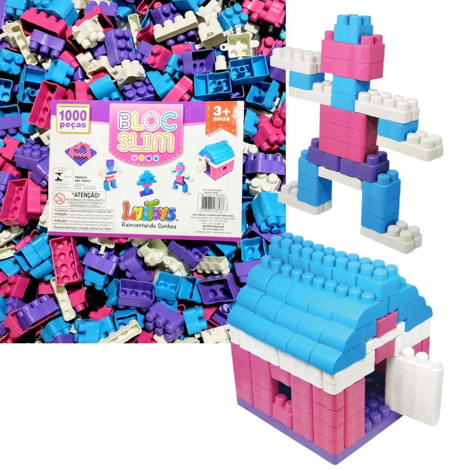 Blocos de Montar Infantil 1000 Peças Brinquedo Didático