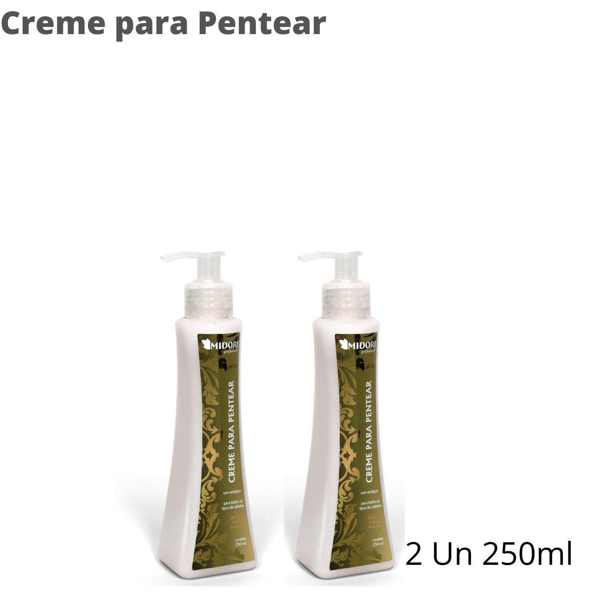 Jogo 2 Cremes Para Pentear Todos Tipos Cabelos 250Ml Midori - Desembaraçante - Magazine Luiza