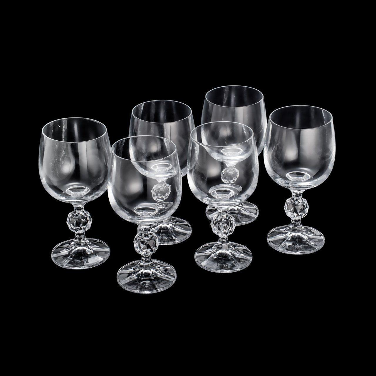 Jogo 6 taças 190ml para vinho branco de cristal ecológico transparente ...