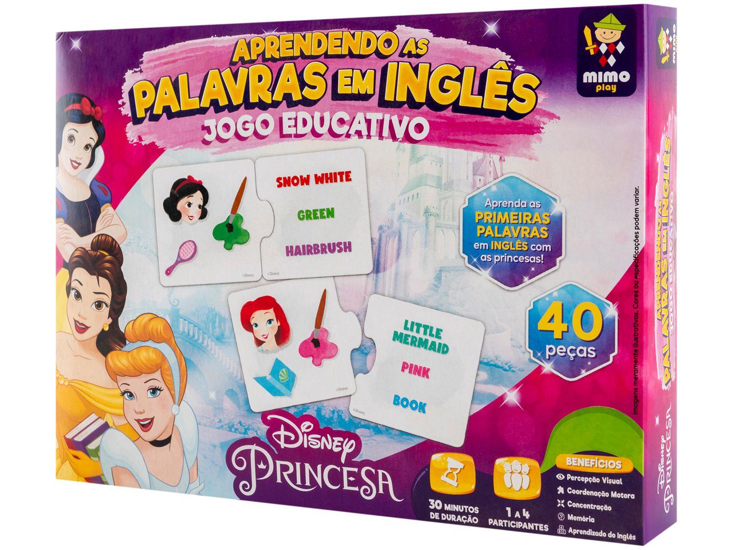Jogo Aprendendo as Palavras em Inglês Princesas