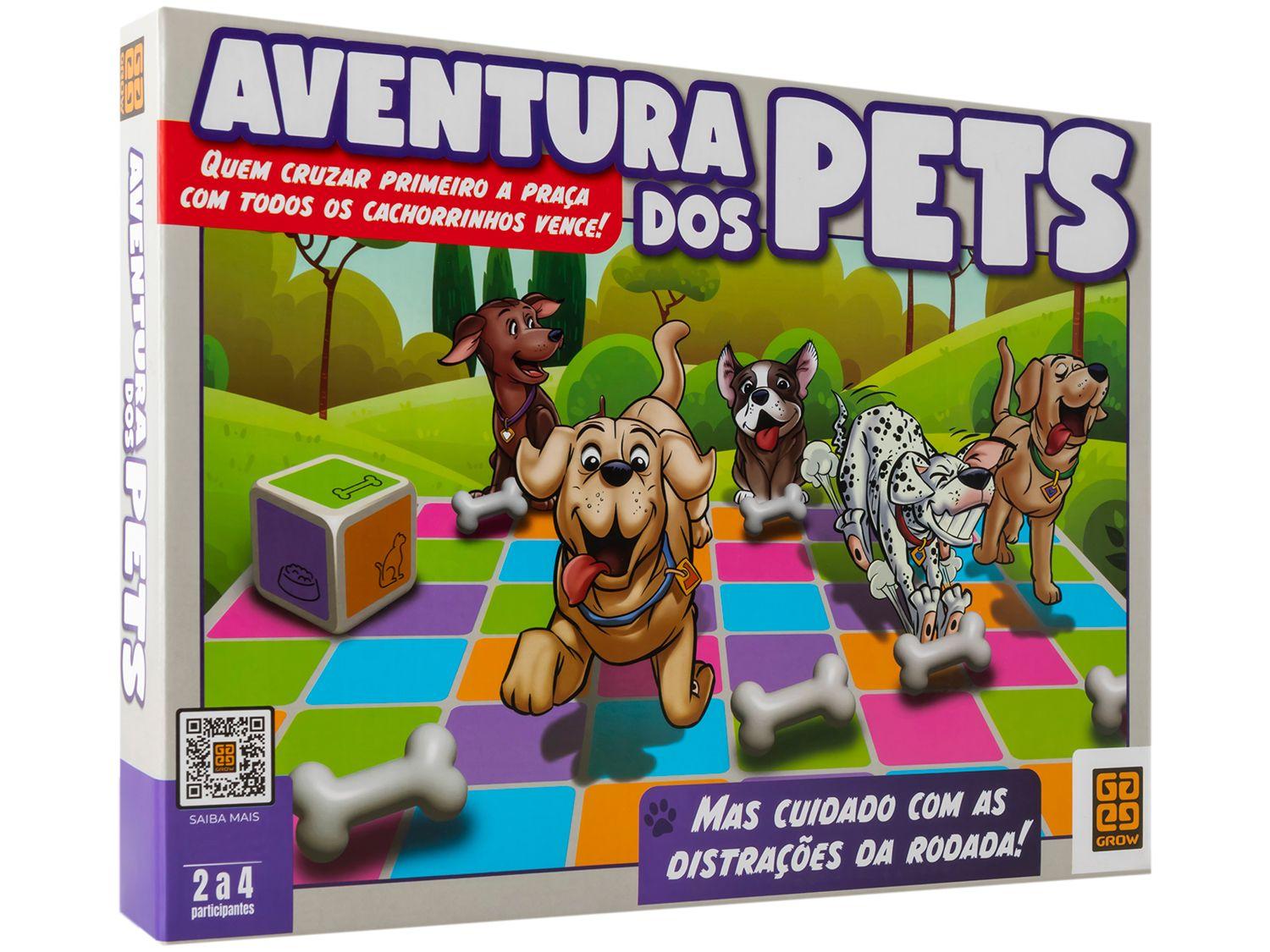 Jogo Aventura dos Pets Tabuleiro Grow