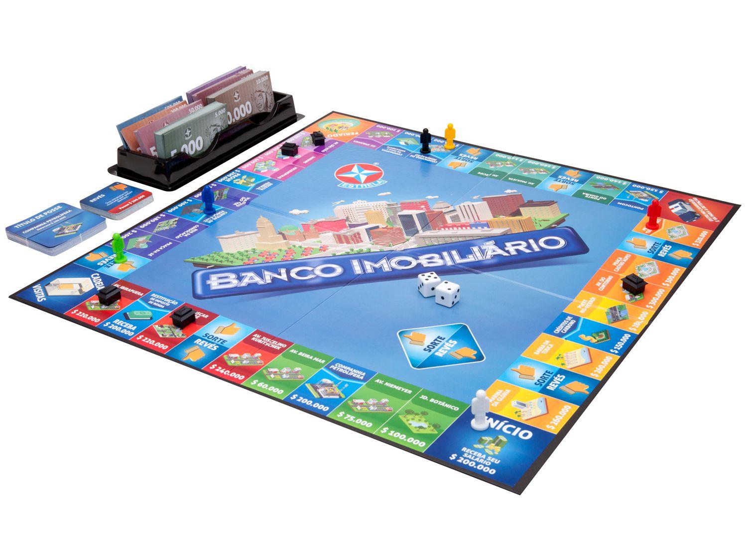 Jogo Banco Imobiliário Tabuleiro Estrela