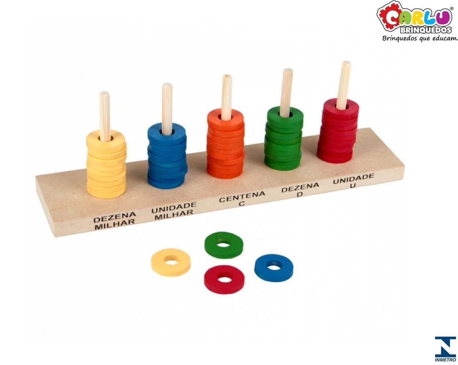 Jogo Brinquedo Educativo Matematica Abaco Aberto 50 Pecas Carlu Abaco Magazine Luiza