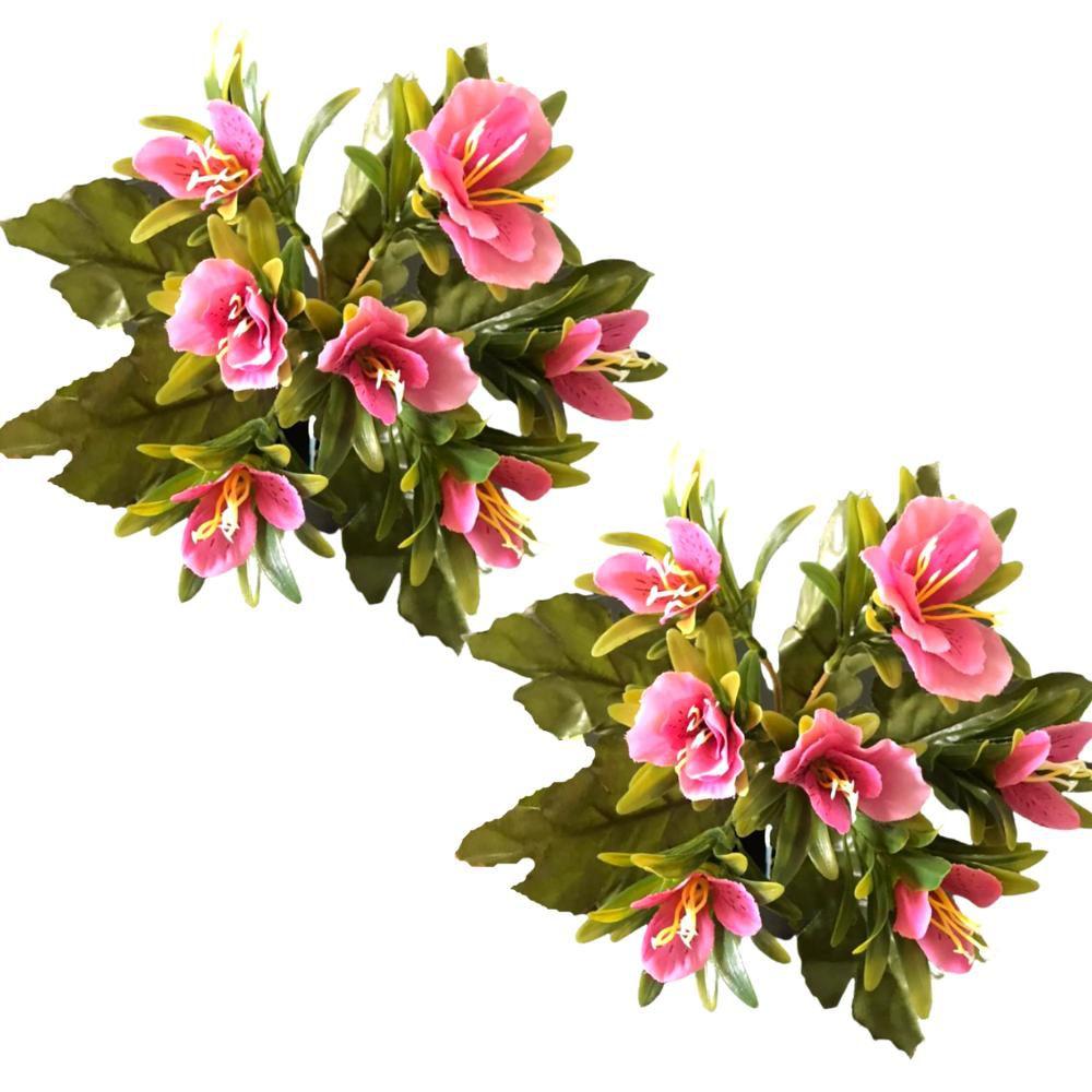 Jogo C/ 2 Mini Buquê De Azaleia C/ 7 Flores 27cm - Rosa. - Multiart - Flor  e Planta Artificial - Magazine Luiza