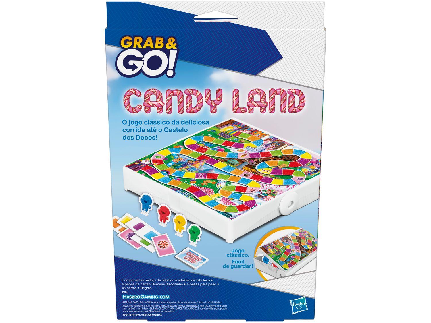 Jogo Candy Land Tabuleiro Grab and Go Hasbro
