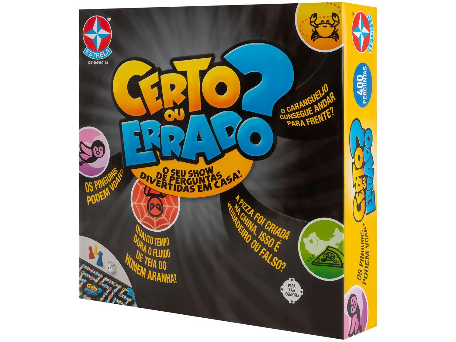 Jogo Certo ou Errado Tabuleiro