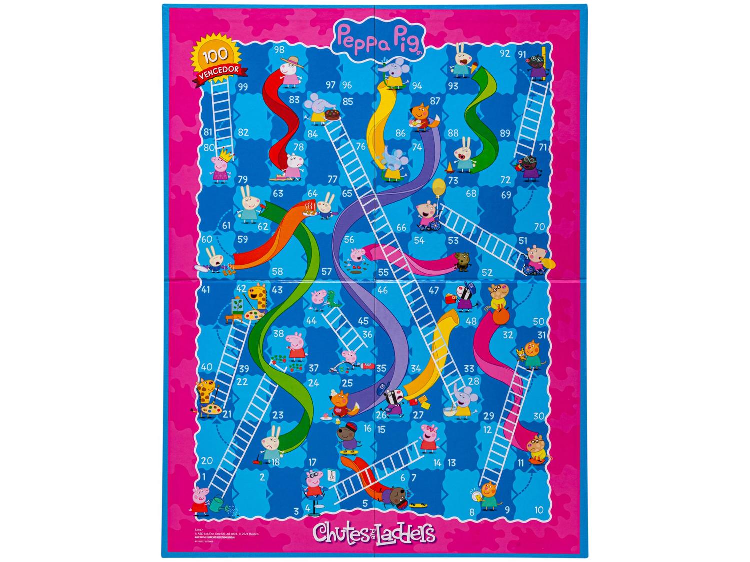 Jogo Chutes and Ladders Peppa Pig Tabuleiro