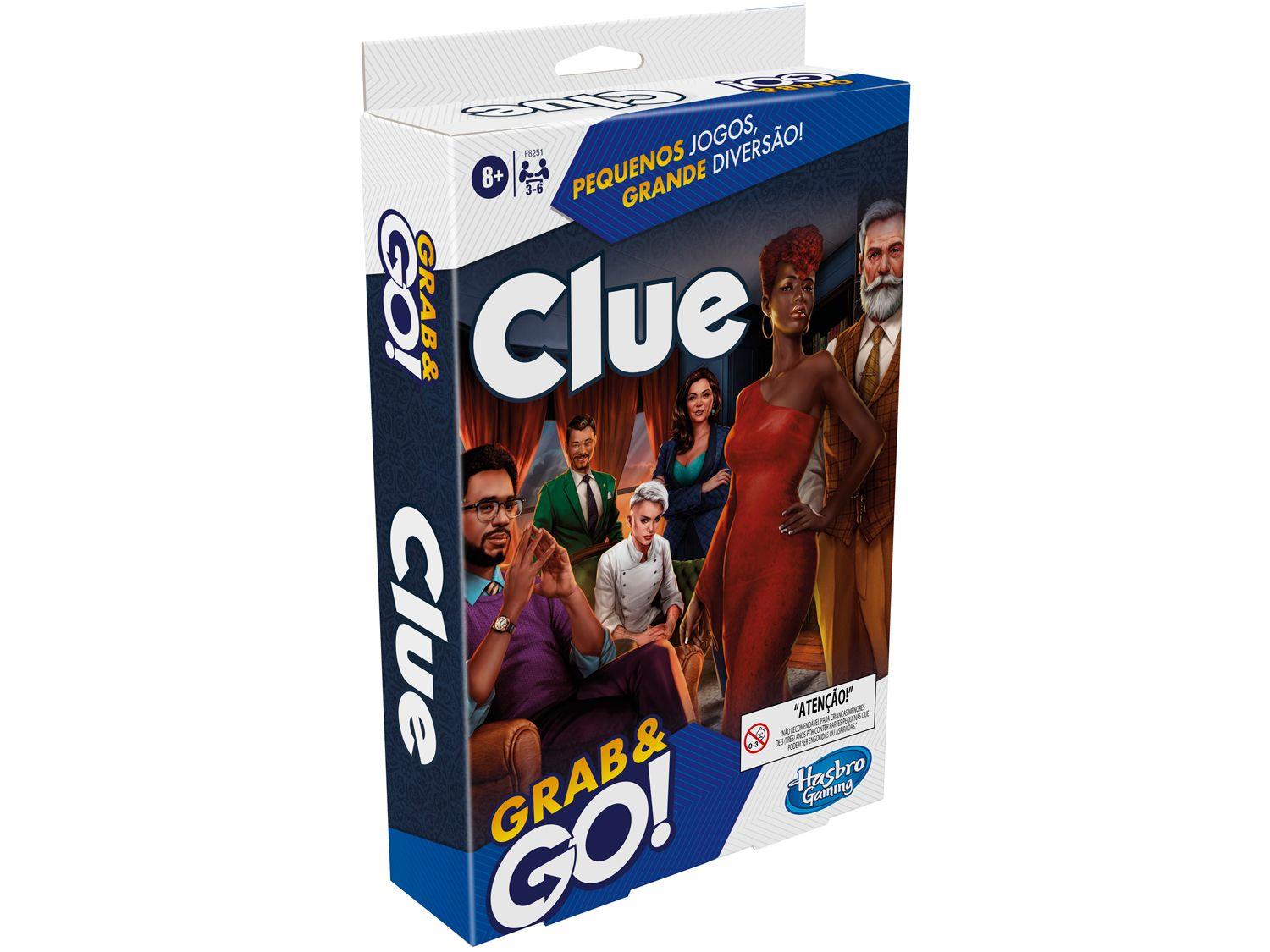 Jogo Clue Tabuleiro Grab and Go Hasbro