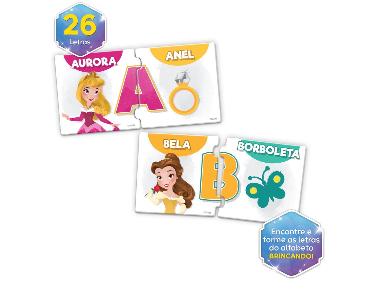 Jogo Educativo Jogo do Alfabeto Princesas Disney Mimo Play