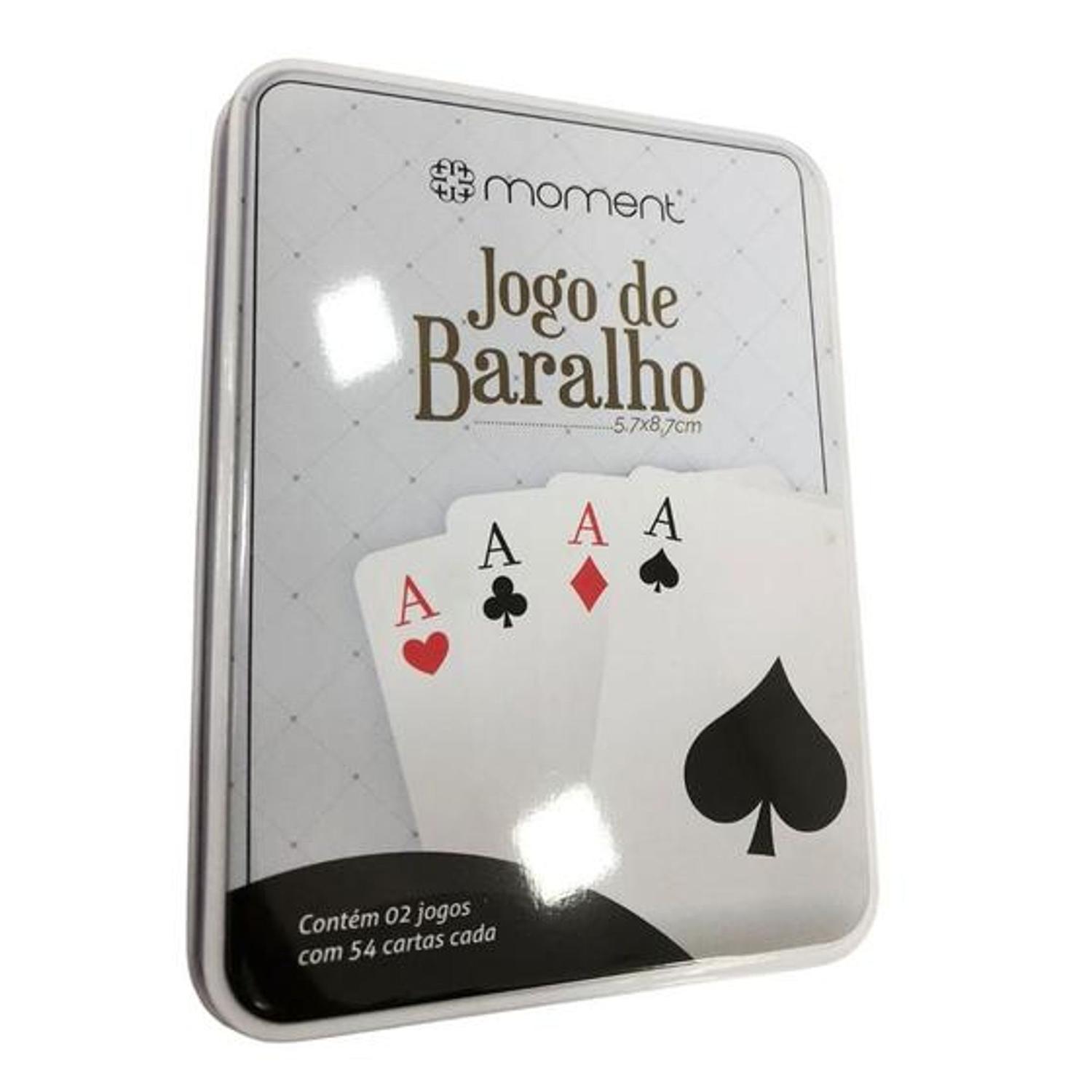 Jogo de Cartas Baralho com Caixa Personalizada de Madeira