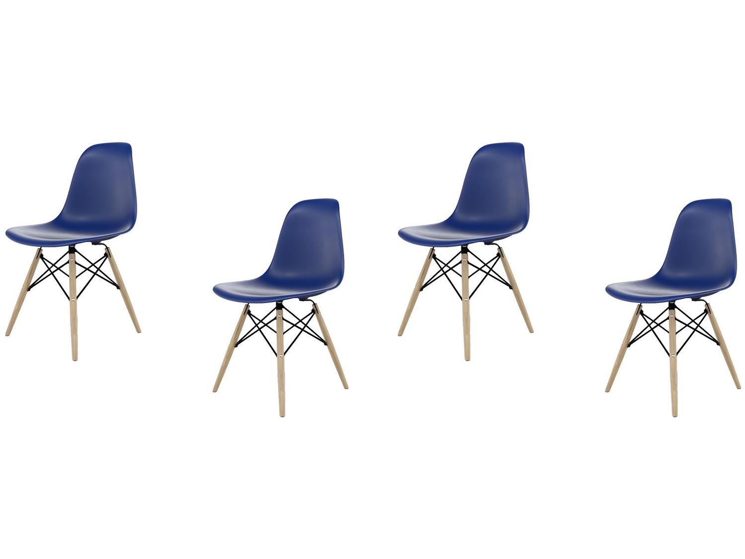 Jogo de Cadeira de Polipropileno Empório Tiffany Eames DSW 4 Peças