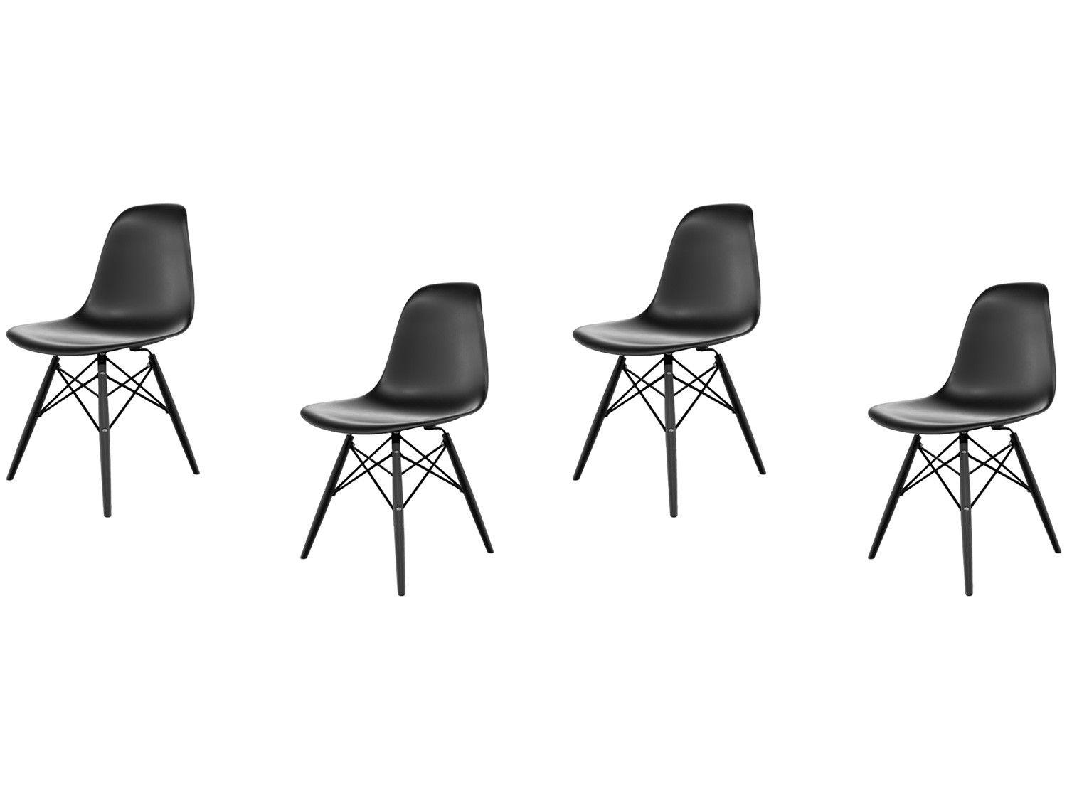 Jogo de Cadeira de Polipropileno Empório Tiffany Eames DSW-INJ 4 Peças