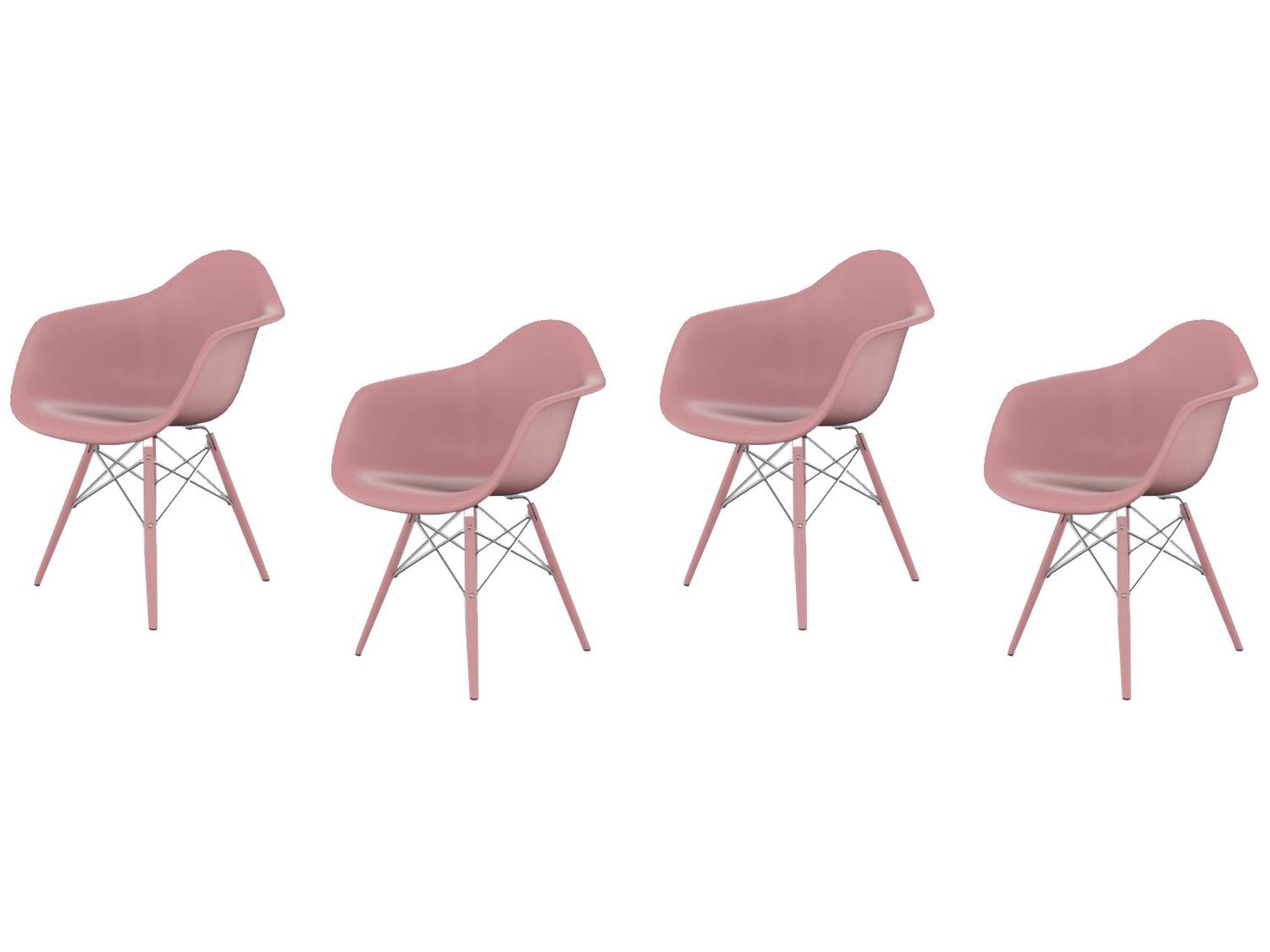 Jogo de Cadeiras de Polipropileno Empório Tiffany Design Arm 4 Unidades