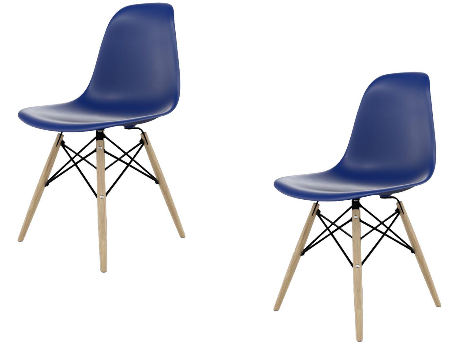 Jogo de Cadeiras de Polipropileno Empório Tiffany Eames DSW 2 Peças