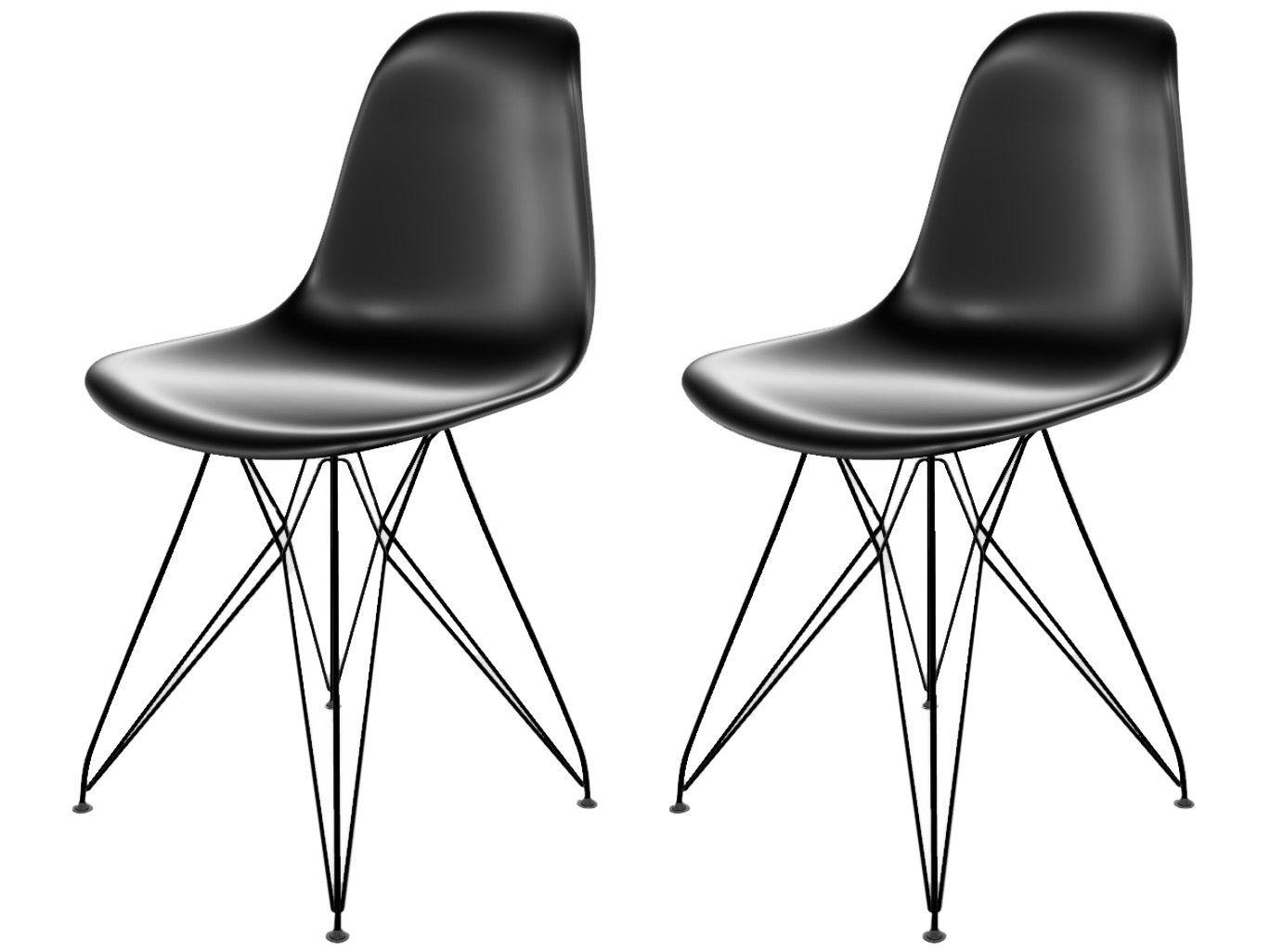 Jogo de Cadeiras de Polipropileno Empório Tiffany Eames Eiffel 2 Peças