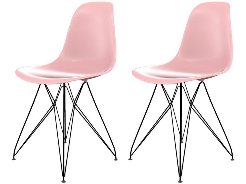 Jogo de Cadeiras de Polipropileno Empório Tiffany Eames Eiffel 2 Peças