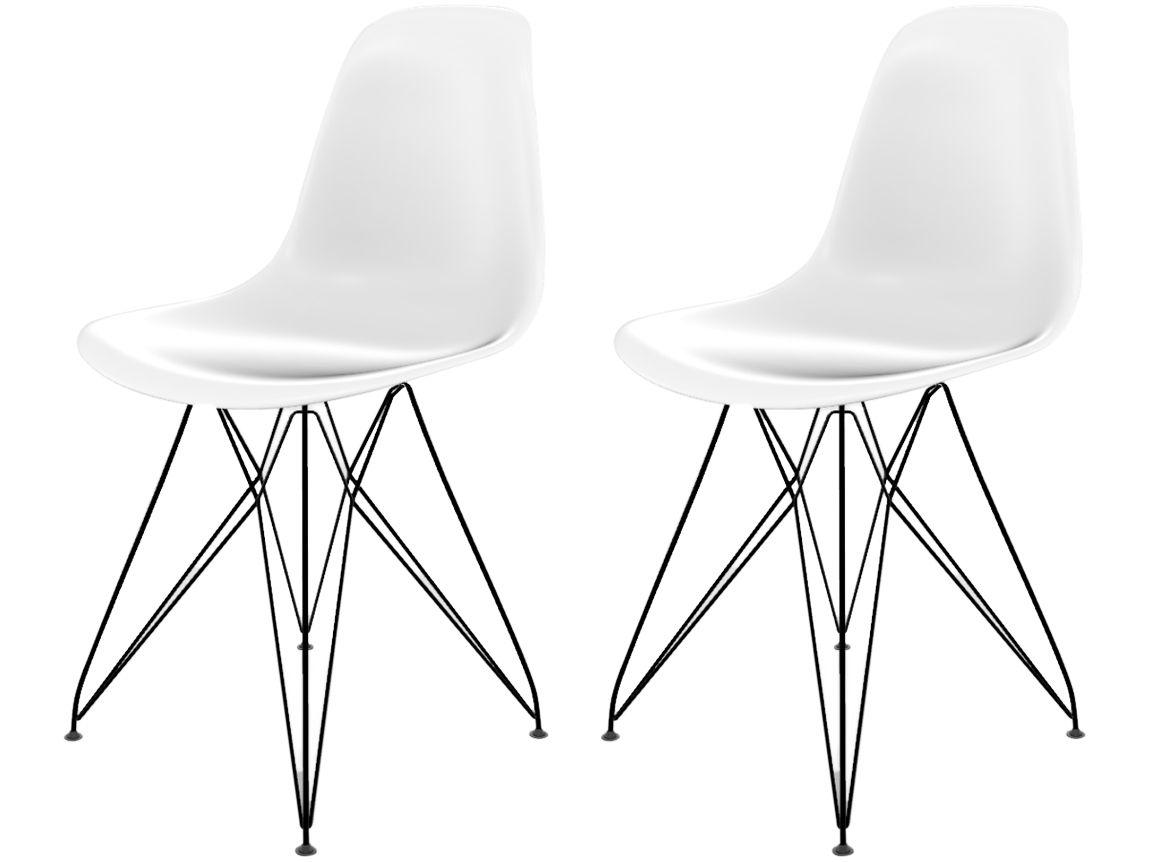 Jogo de Cadeiras de Polipropileno Empório Tiffany Eames Eiffel 2 Peças