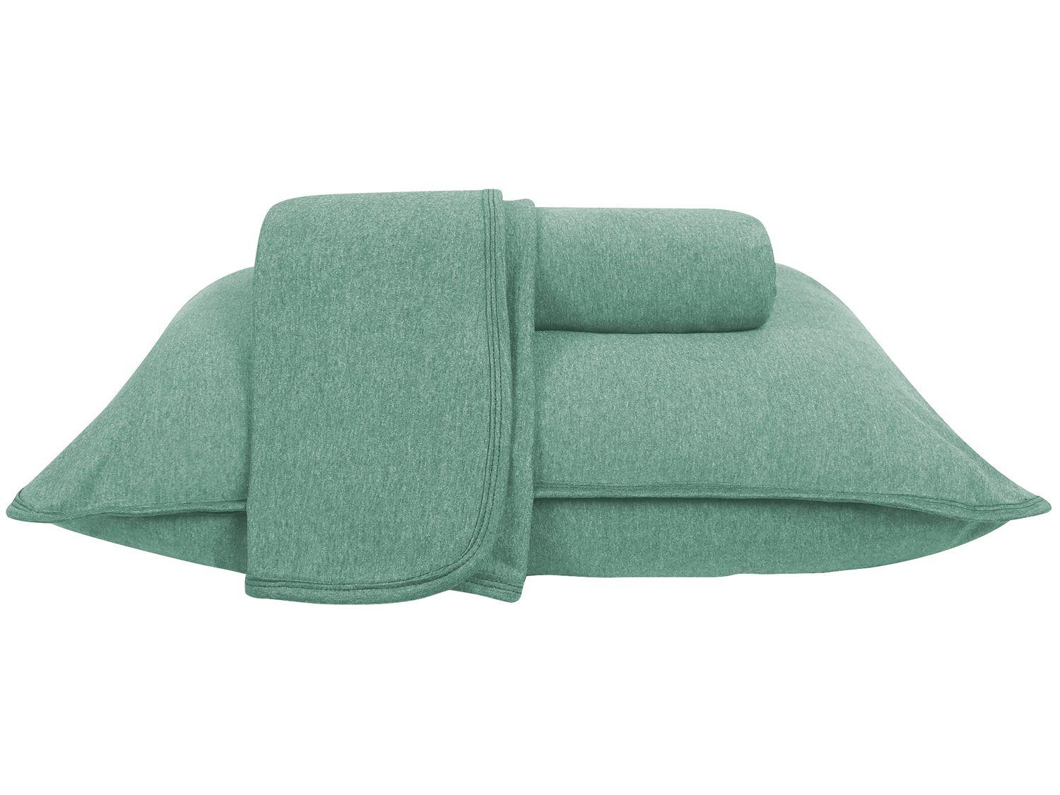 Jogo de Cama Casal Atlântica Mescla Urban Verde Gales 3 Peças