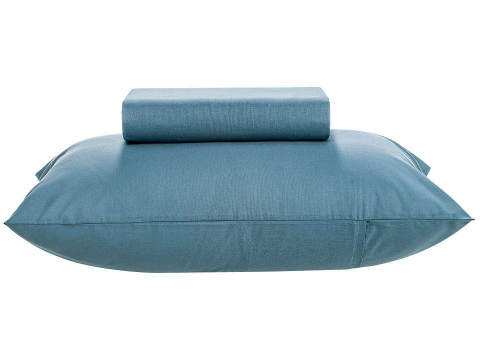 Jogo de Cama Solteiro 100% Algodão Karsten 150 Fios Matiz Jeans 2 Peças
