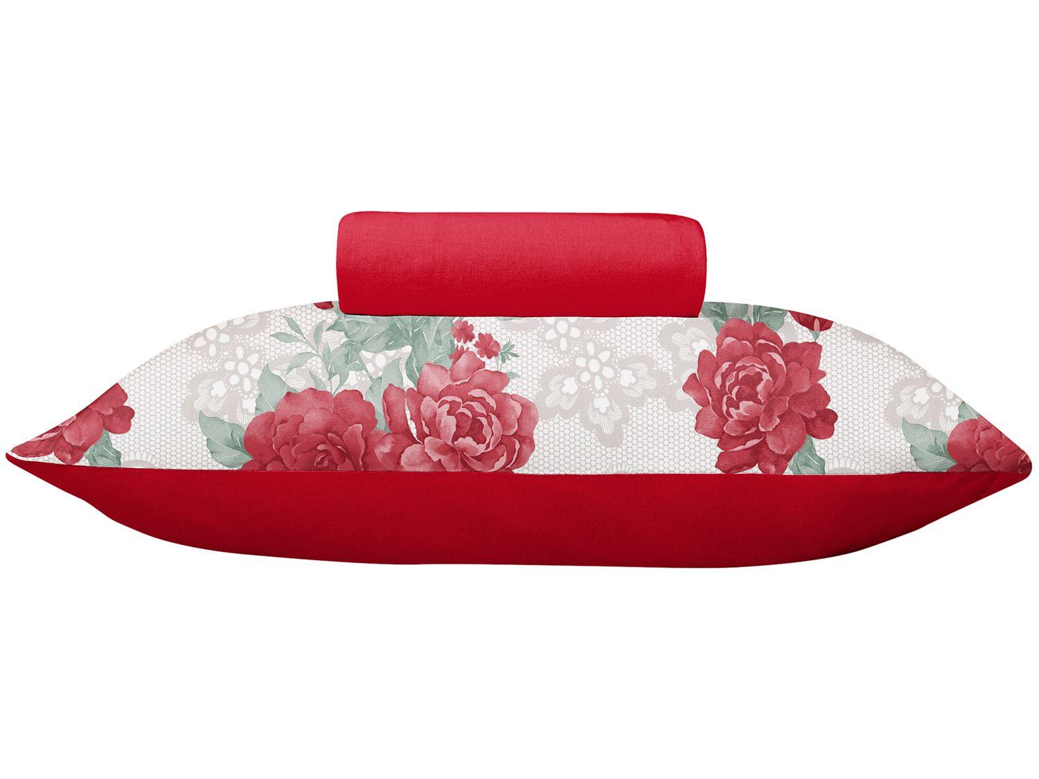 Jogo de Cama Solteiro Atlântica Delicata Vermelho 2 Peças