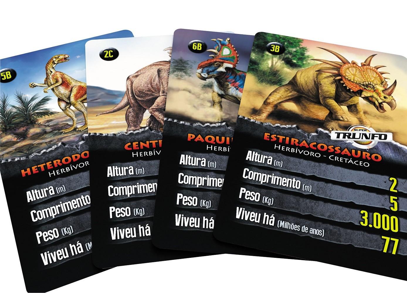 Jogo De Cartas Super Trunfo Dinossauros 2 - Grow - Jogos de Cartas ...