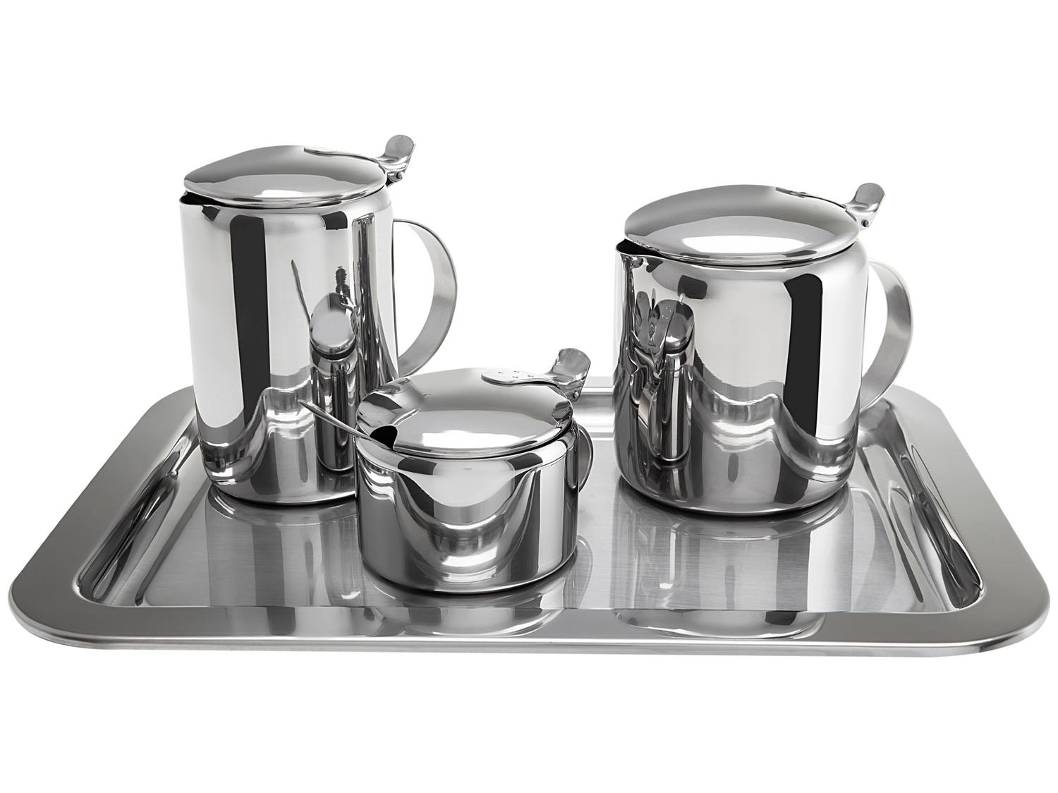 Jogo de Chá e Café 5 Peças Forma Inox Canova