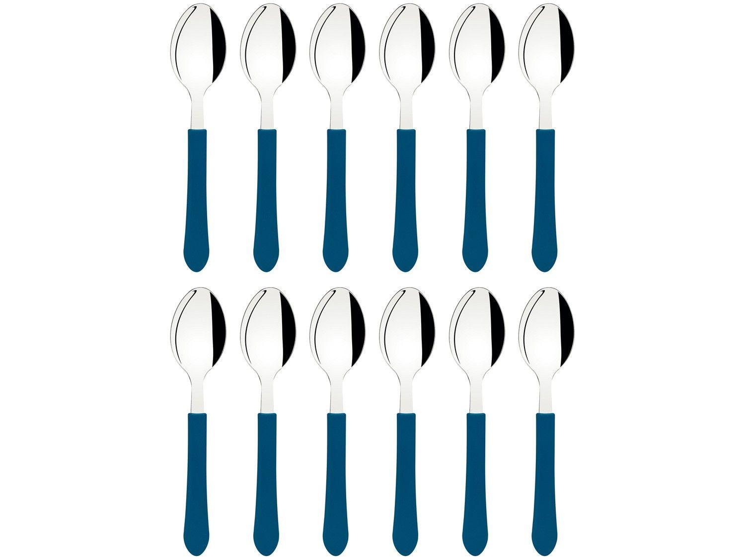 Jogo de Colher Tramontina Leme Azul 12 Peças